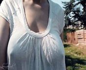 Braless Bouncing Boobs in Shirt While Walking and Running 4 from walk braless