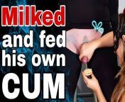 Frosting His Cake! Milked Ruined Orgasm & Fed Own Cum Cumshot Femdom Bondage Ballbusting CBT Real Homemade Milf Stepmom BDSM from frosted fakes laura b blow