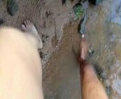 Daddy’s Best Friend Fucking My Step Mom Outdoors Near a Public Pond from sides sex pond