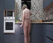 What do you want for breakfast: me or scrambled eggs? Curvy wife in nylon pantyhose. Busty milf with big ass behind the scenes. from amateur cellulite