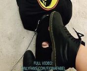 Boot bitch under Mistress Fiona from mistrees feet worship at daily serials