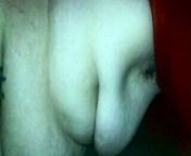 Slow-mo Hucow – side view of shaking udders from hangkong hairy fat mom