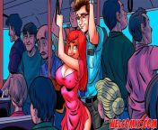 Dry humping on the crowded bus - Nerd Stallion from anime hentai bus s