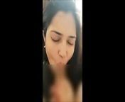 indian GF sucking cock like she got sweet candy. from indian gf handjob