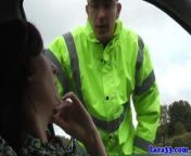 Mature british skank swallows police cum from english polic