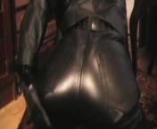 Leather Domina - Facesitting in Leather pants from domina facesitting