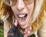 Lily sucks a big dick in a public park. A mature blonde takes a golden shower, drinks urine and blows bubbles with a macho dick. from public fart