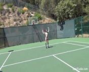 Topless tennis with Dani Daniels & Cherie DeVille from daniela lujan topless