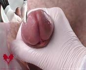 Medical water features - Nurse POV - white latex gloves glans handjob from nuri