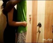 College couple has fun in bathroom from indian college student bathroom cens