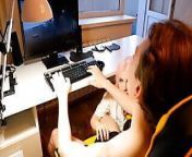 Girlfriend sucks while I play computer from lana rain nude masturbating porn video leaked mp4