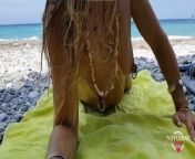 nippleringlover horny milf sexy nude tanned body flashes extreme pierced nipples and pierced pussy at public beach from abhinayasri sexy nude boob nippled