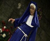 Religious Nun In Fetish Stockings Fucks Blonde With Long Dildo from the nun dildo