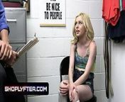 Blonde 18+ Teen Minxx Marii Caught Shoplifting And Punished In The Backroom By Security Officer from mypornsnap teen imgxx pboto