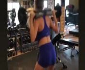 Madison Grace Reed doing jumping squats to tone her hot body from rajce squat