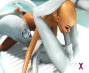 Super alien sex in the sci-fi lab. Futa alien plays with a young hottie from aliea sex and