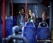 BLACKEDRAW Two Beauties Fuck Giant BBC On Bus! from sex on bus