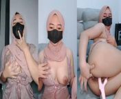 Hijab girl tries anal masturbation from ngintip colmek