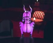 Purple Girl Is Fingering Herself on the Stage of a Space Strip Club - 3D Porn Short Clip from viphentai club 3d videos