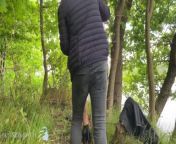 sexy secretary used outdoors in the woods - rough ripping her white blouse from bara rip 0802