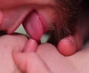 Sensitive close-up pussy licking from koi fishbreeding