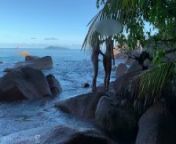 spying a nude honeymoon couple - sex on public beach in paradise from baskaro raju