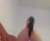 British chav fucks her pussy hardcore mums brush . Eats her creamy squirt from mum39s