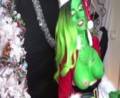 Watch me paint my big tits GREEN as the Glam Grinch! from glam