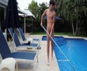OMG Straight Eighteen year old Pool Boy Get Fucked HARD and CREAMPIE by one of his DADDY clients!!!! from school boys camp gay