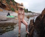 Pee on The Beach - nude girl pissing on public beach - NUDIST extreme public piss standing from sw young nude girl