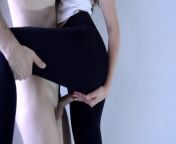 girl in tight leggings slides on a dick and gets a lot of cum on her ass from loan4k girl gets a lot of money after sucking and riding a dick