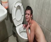 HUMAN TOILET slut PISSES on her own face while head in toilet | lick pee up from school toilet girl peeing swap tamil sex xvideos m