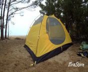 How to set up a tent on the beach naked. Video tutorial. from oma nackt strand