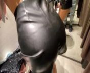 Choosing NY`s clothes ends with big cumshot on tits from changed