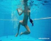 Watch sexiest girls swim naked in the pool from naked girl show single