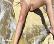 Alice bares and shows her breasts and pussy, outdoors, on the beach, in the apartment and in the bar from hayley maxfield nude upskirt showing ass porn video