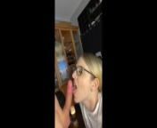 Blonde college girl sucks asian cock in her pyjamas before bed. Full video on OnlyFans! from h0t www maa and son pul sax