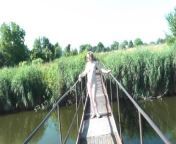 Messalina Dressed in Sun. Outside Outdoor. Nude Milf walks by bridge River. Naturist Nudist Woman from valeria lukyanova nude xx