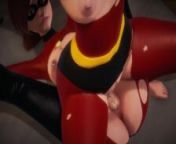 Helen Parr gets creampied by her futa clone - The Incredibles Inspired from the incredibles porn