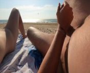 Two Girls See Me Jerk Off Boyfriend At Public Beach Man Caught Before Cumshot from masturbation beach voyeur
