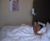 Stepmom and Stepson share hotel bed from as a