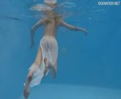 Finnish babe swims nude in the pool from mimi chakraborty nude fakesi